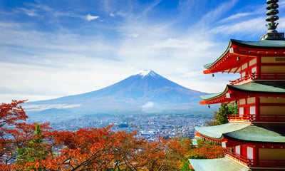 The serenity of japan's most recognised icon, Mount Fuji.