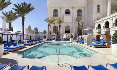 Garden of the Gods Pool at Caesars Palace, Las Vegas.