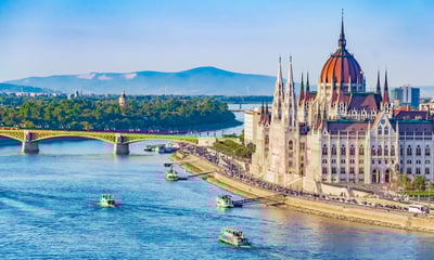 The stunning Parliament Building in Budapest, Hungary.