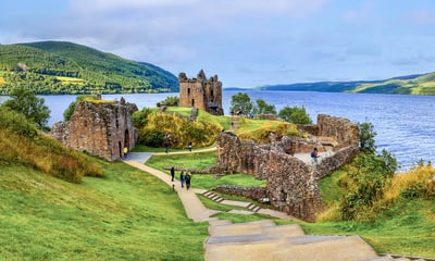 Urquhart Castle, on Loch Ness, has 1000 years of history.