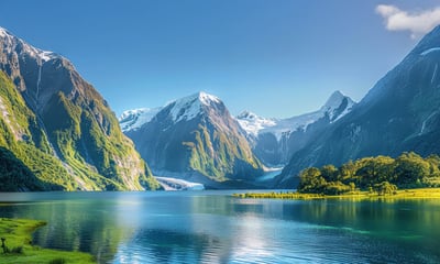 Cruise through New Zealand's stunning Milford Sound fiord.