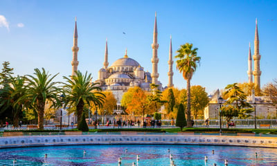 Spend time in Istanbul, home of the Blue Mosque.