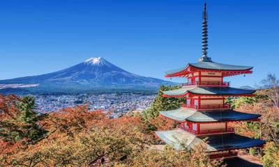 The serenity of Japan's most recognised icon, Mount Fuji.