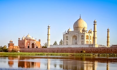 Experience the Taj Mahal in Agra, India.