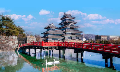 See the impressive six-story Matsumoto Castle, also known as the 'Crow Castle'.