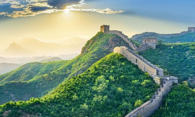See the iconic Great Wall of China near the gateway city of Beijing.