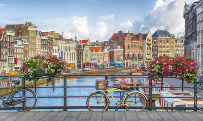 Begin your journey in Amsterdam, The Netherlands.