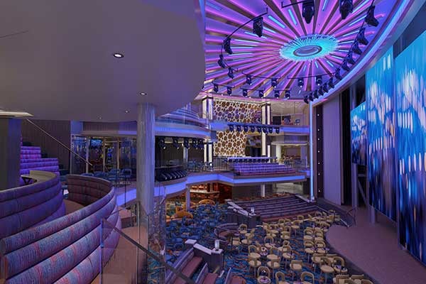 Central Atrium Deck 7 Night View cruise highlight