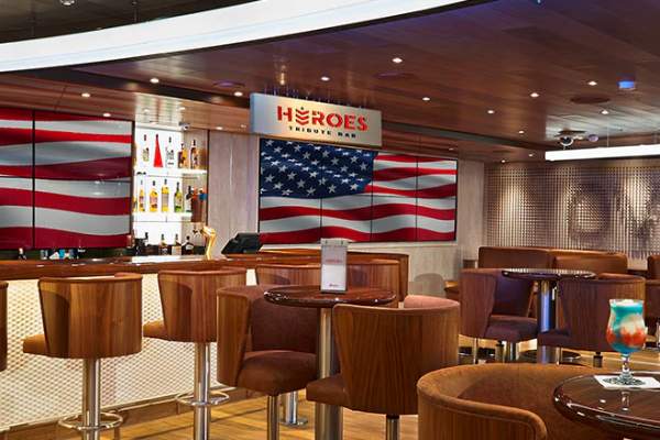 Heroes Tribute Bar and Lounge cruise highlight