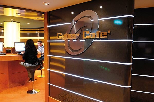 Sinfonia Cyber Cafe cruise highlight