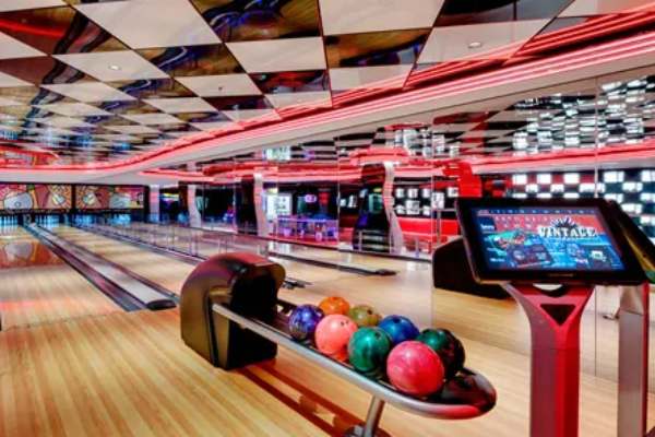 Two full size bowling lanes cruise highlight