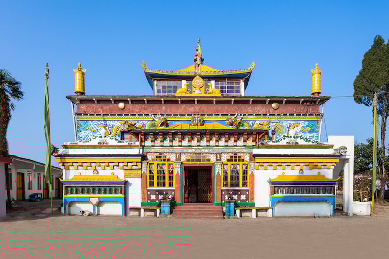 Visit the colourful Tibetan Ghoom Monastery near Darjeeling, India.