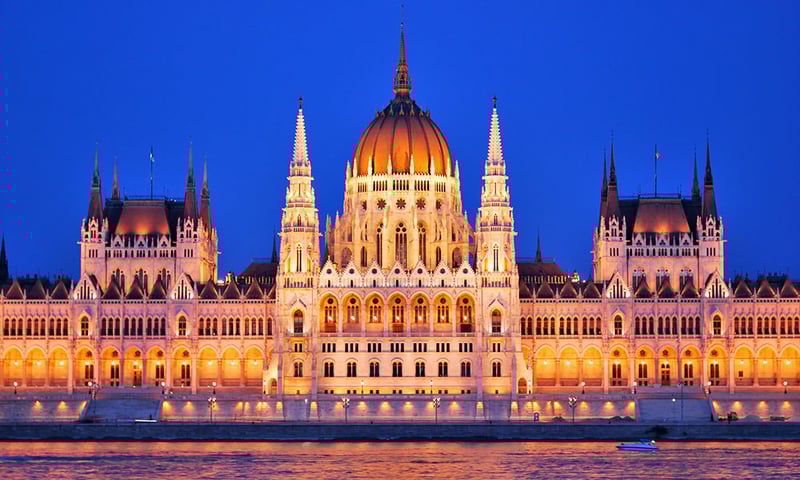 See the breathtaking magic of Hungary's iconic parliament building in Budapest.