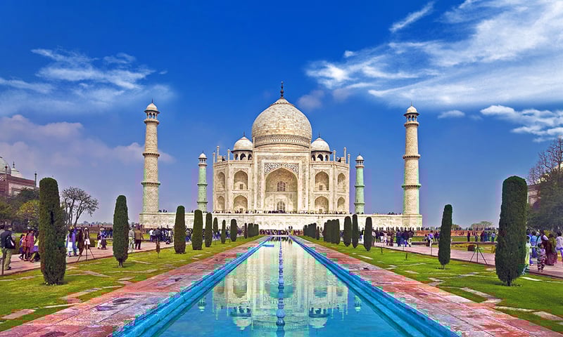 The Taj Mahal is the jewel of art in India and one of the masterpieces of heritage.