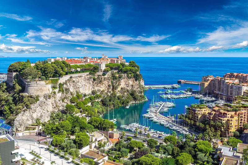 Choose to visit the glamorous Principality of Monaco, 16.2 kilometres from Villefranche.