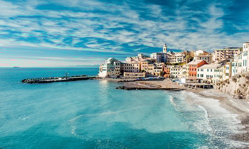 Genoa, the capital city of the Liguria region in Italy.