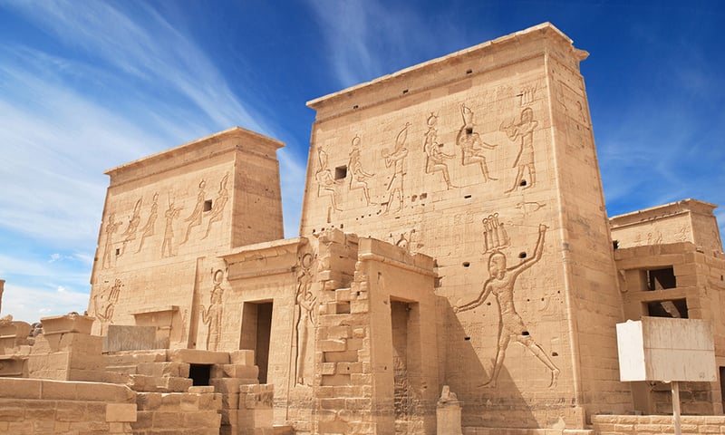 The impressive Temple of Philae, Aswan, Egypt.