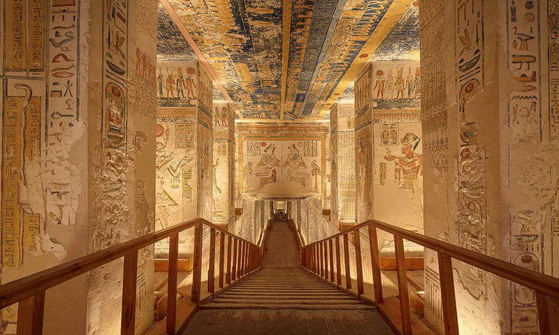 Descend into the tombs of Pharaoh's in the Valley of the Kings, Luxor, Egypt.