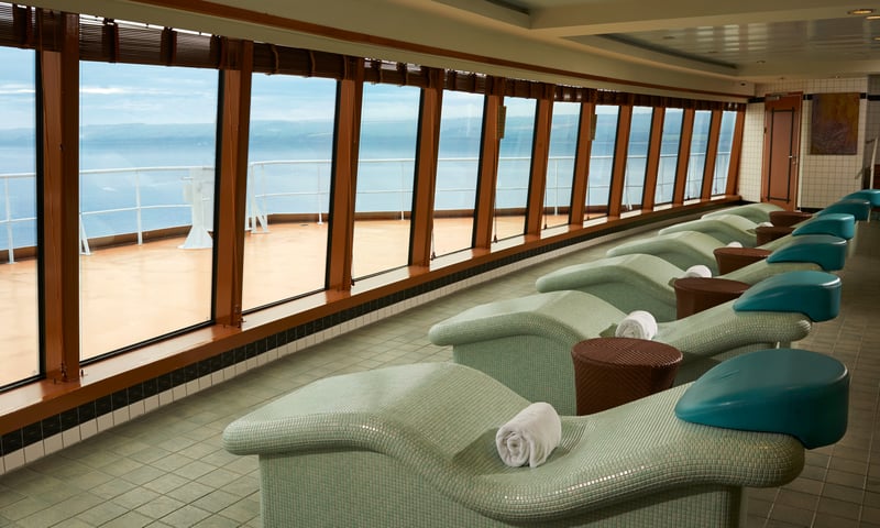 Refresh and recharge in the Thermal Suite aboard NCL's Norwegian Jade.