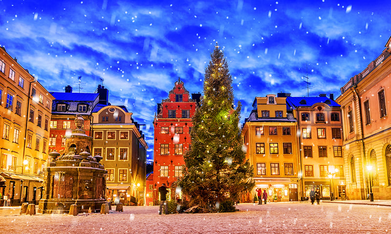 Admire the historic architecture and medieval squares of Stockholm, Sweden.