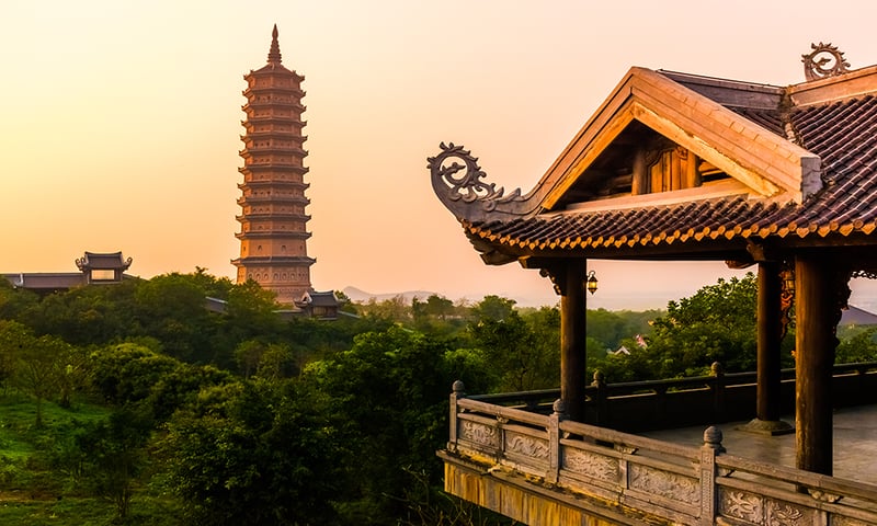 Bai Dinh Pagoda, Nim Binh Province, Vietnam.