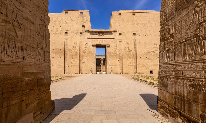 Sail right up to the Ptolemaic Temple of Horus in Edfu, Egypt.