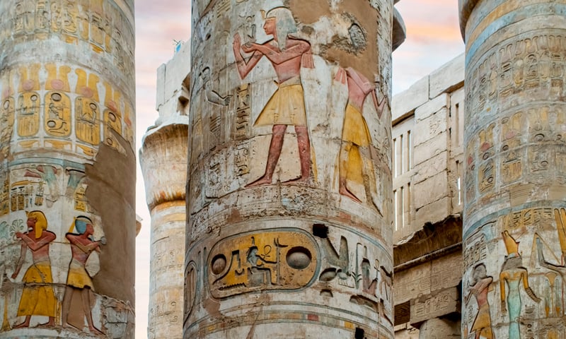 Admire the beauty of Karnak Temple, Luxor, Egypt.