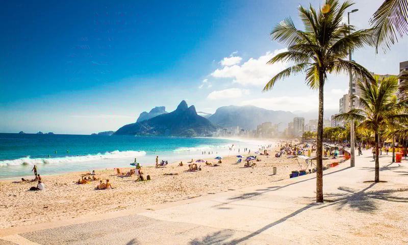 Ipanema Beach, Rio de Janeiro, Brazil.