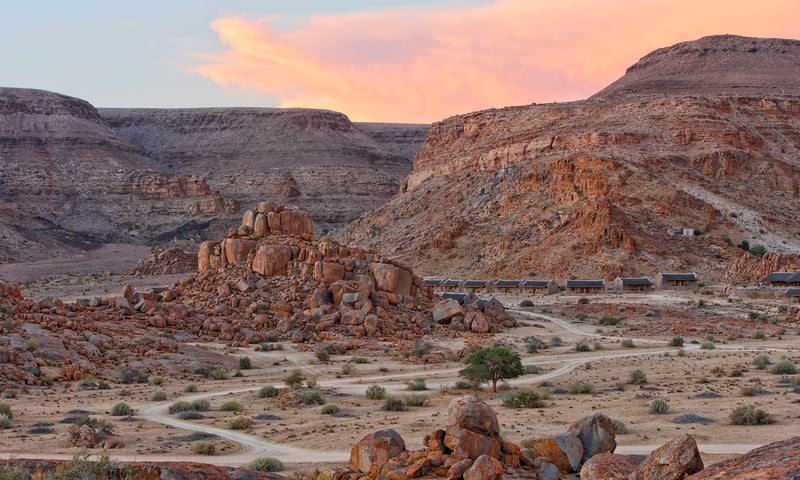 Marvel at intriguing rock formations in the world's second largest canyon, Fish River Canyon.