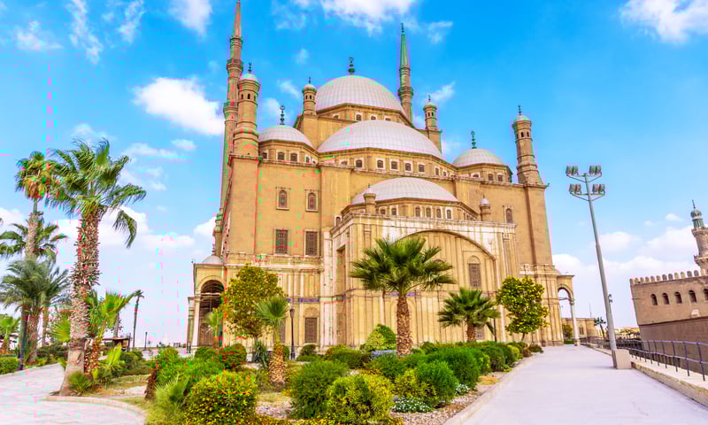 The Alabaster Mosque, formally the Great Mosque of Muhammad Ali Pasha, Cairo, Egypt.
