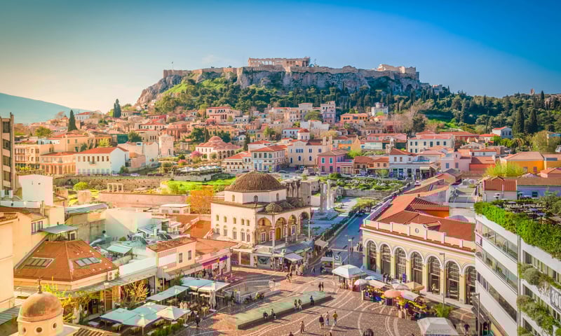 The Acropolis in Athens, Greece.
