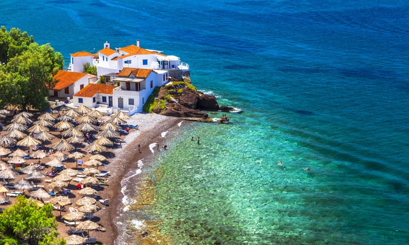 Hydra, one of the Saronic Islands, Greece.