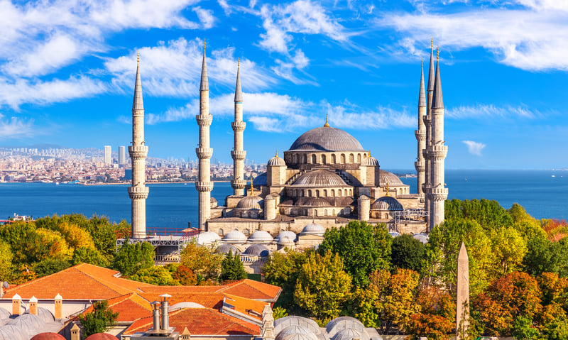 The Blue Mosque, Istanbul, Turkey.