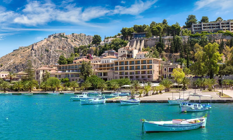 Nafplion is a coastal city located in the Peloponnese, Greece.