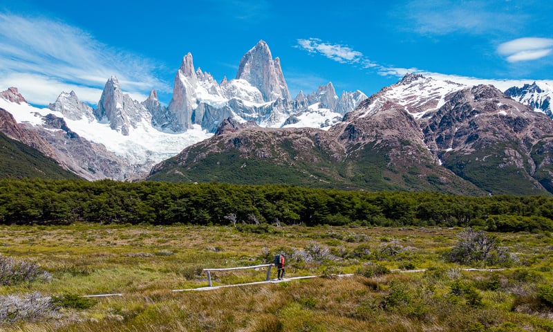 Join an optional activity to El Chaltén for self-guided trekking in Argentina.