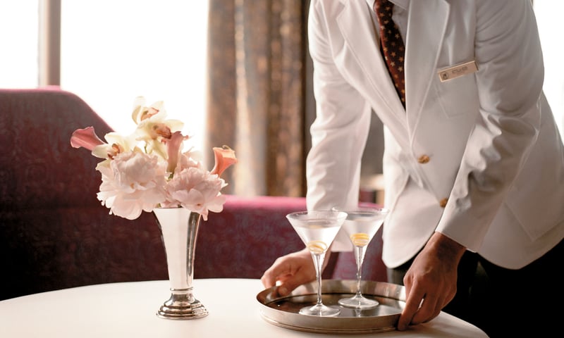 Treat yourself to a cocktail on board Holland America's Oosterdam, charges apply.