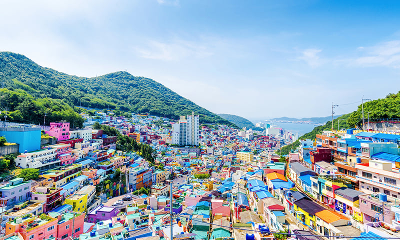 Photograph the extraordinary colours of Busan's Gamcheon Culture Village, South Korea