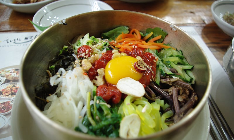 Bibimbap is one of Jeonju's UNESCO-listed delicacies of South Korea.