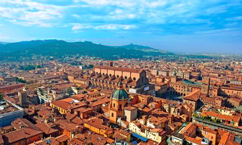 Tour the city of two halves, Bologna, Italy.