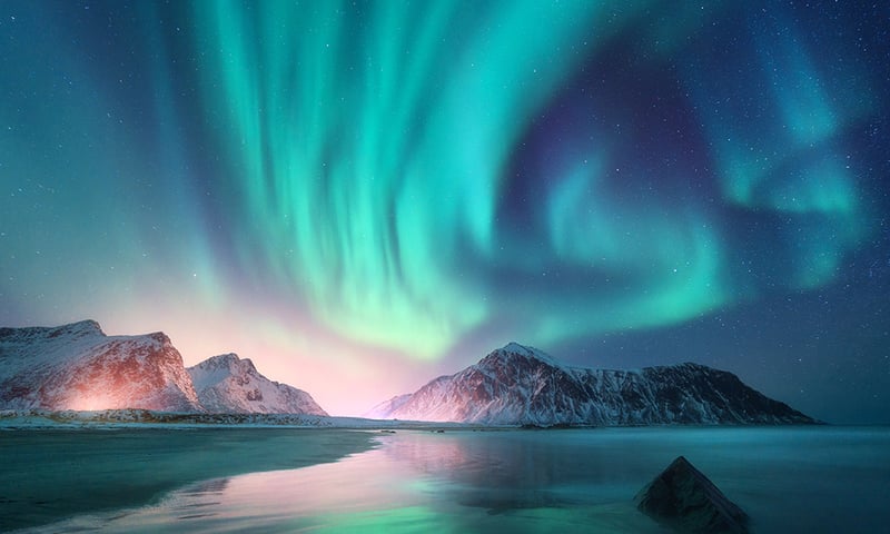 The colours of the Northern Lights is simply magical