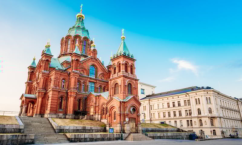 See the imposing Uspenski Cathedral as you explore Helsinki, Finland