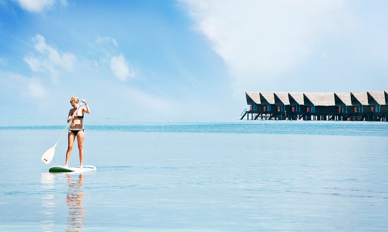 Grab a stand up paddle board or relax by the pool