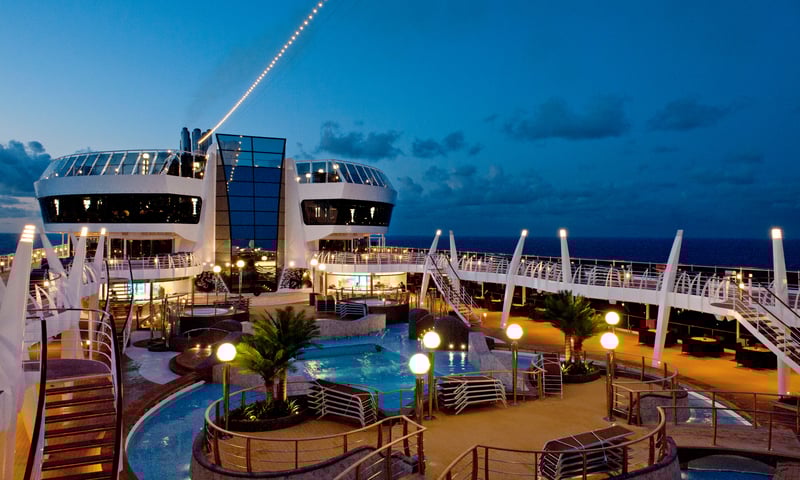 Take a refreshing dip in the pool aboard MSC Divina.