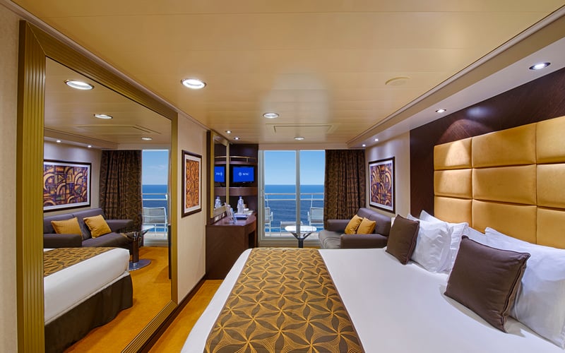 Upgrade to a Balcony Cabin aboard the MSC Divina (Itinerary 2).