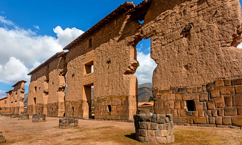 See the Temple of Wiracocha Inca Ruins from Raqchi, Peru.