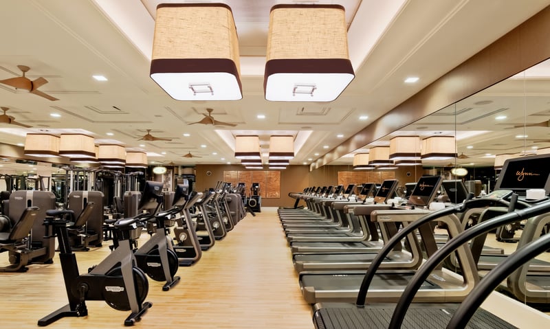 Break a sweat in the Fitness Centre at Encore Resort in Las Vegas, Nevada.