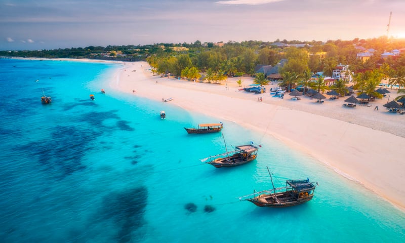 Wander along the powder-white sands of Zanzibar's beaches.