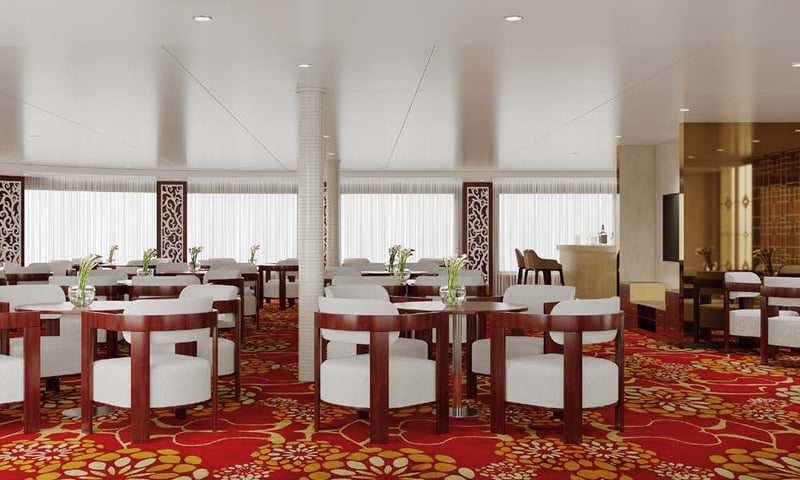 Dine at one of the restaurants aboard the 'China Goddess No.2' ship.