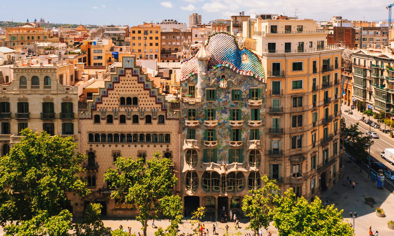 Look for the stunning Passeig de Gracia while in Barcelona, Spain.