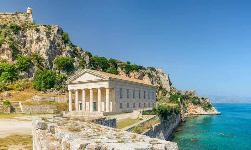 Holy Church of St George in the Old Fortress of  Corfu, Greece.